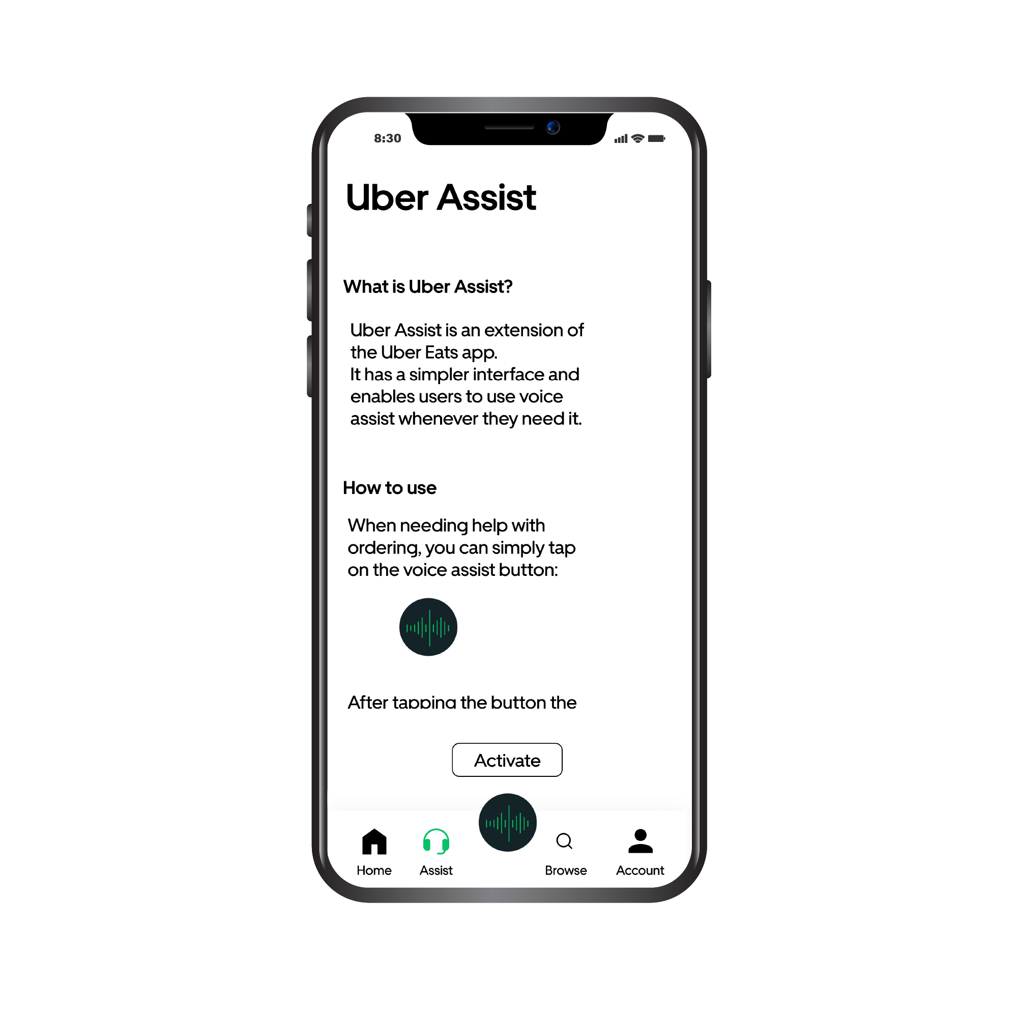 This image shows the Assist menu